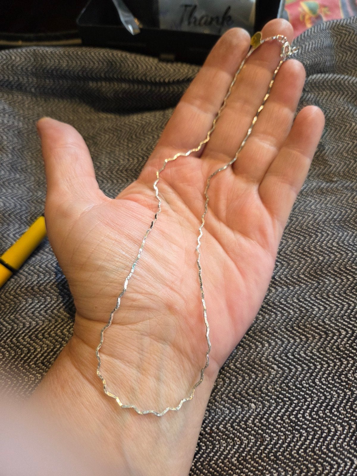 Zilverkleurige ketting 18 cm - Nieuw, Ophalen of Verzenden, Nieuw, Zilver