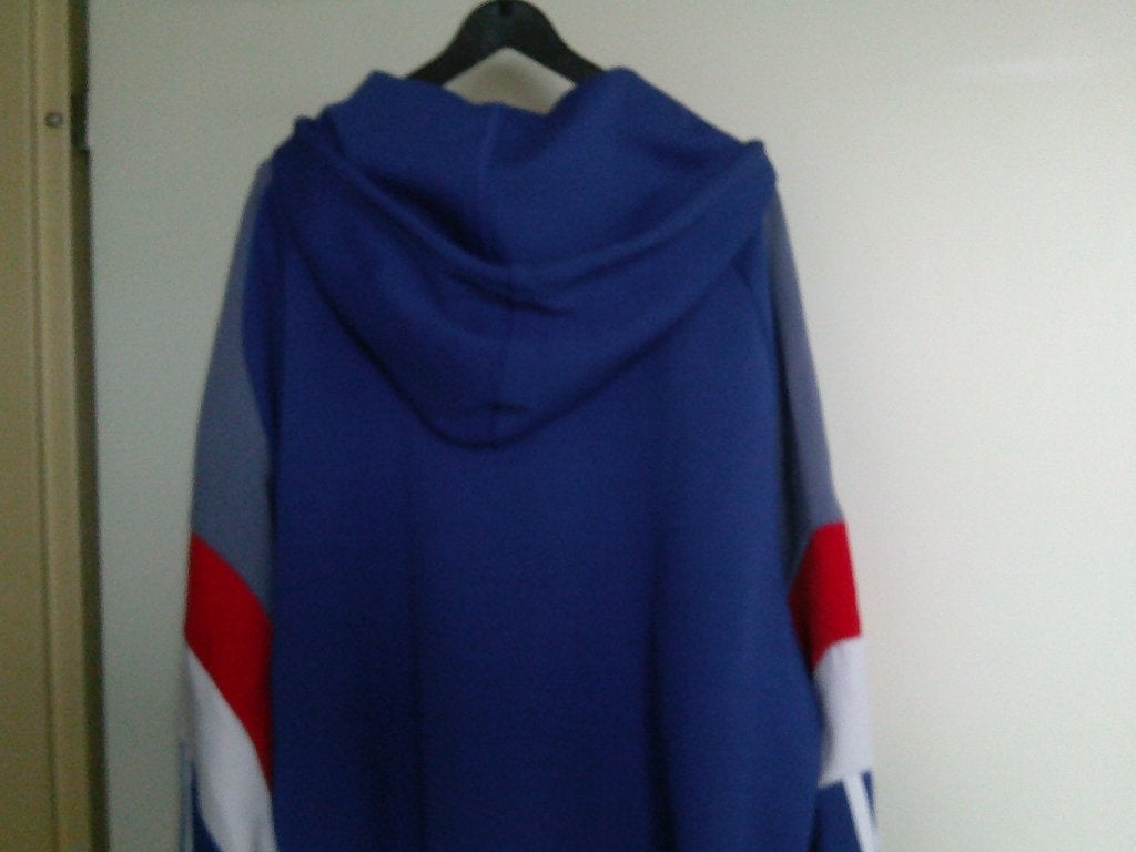 sport vest  ADIDAS kobalt blauw wit rood L -GRATIS zend, Verzenden, Zo goed als nieuw, Maat 52/54 (L), Blauw
