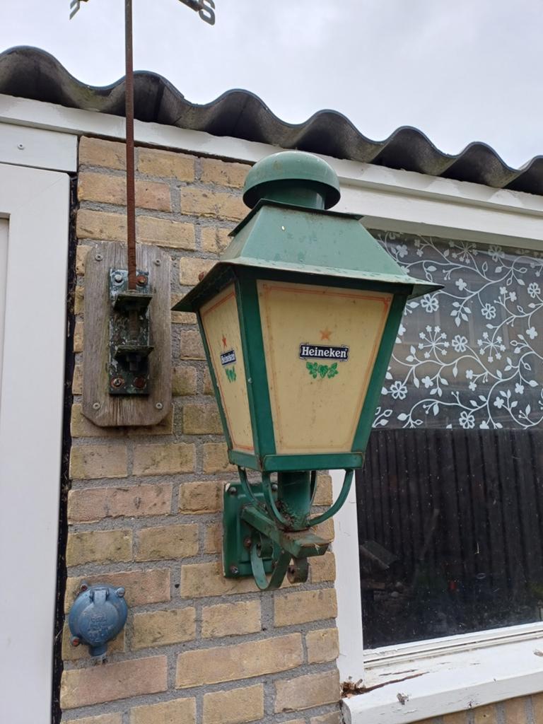 Heineken buitenlantaarn buitenlamp, Verzamelen, Biermerken, Ophalen of Verzenden, Heineken