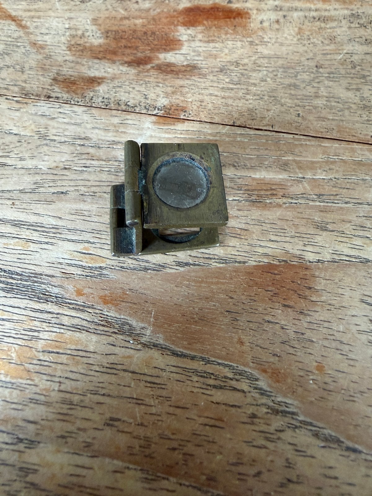 Antieke messing opvouwbare loep, Ophalen of Verzenden, Gebruikt, Vergrootglas of Loep