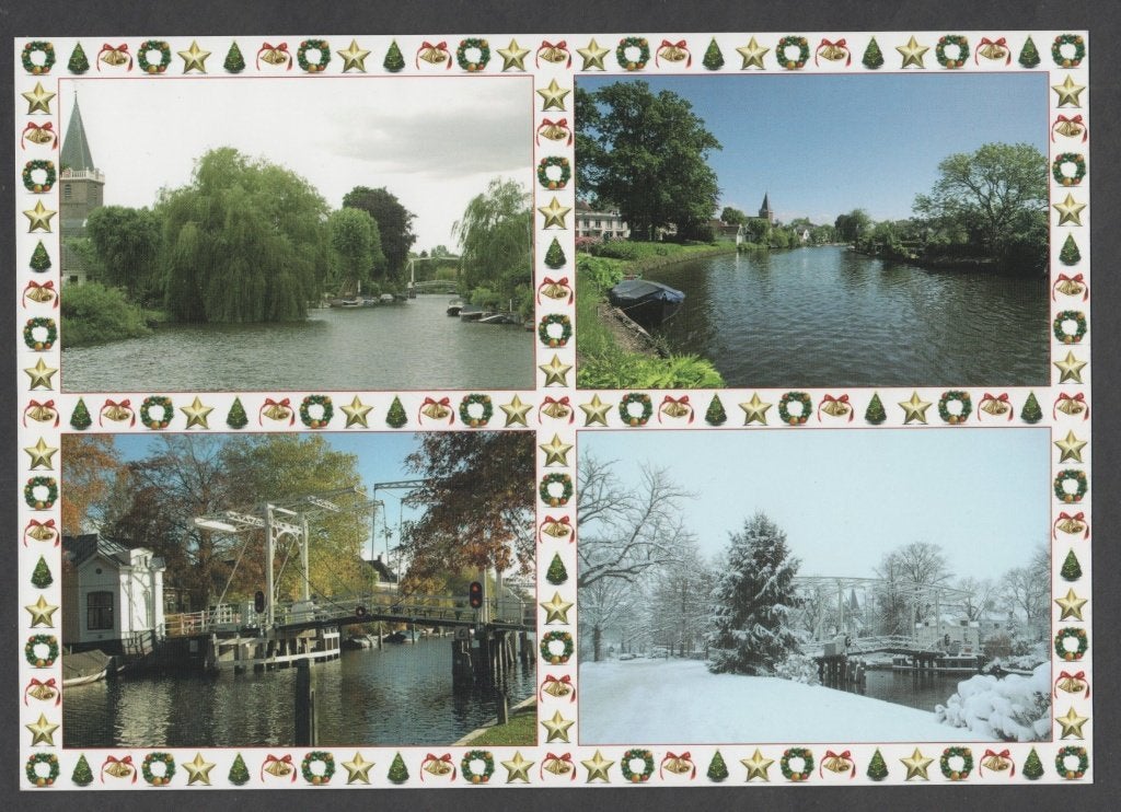 Vreeland 4 luik Kerst en Nieuwjaarswens van de Dorpsraad, Ophalen of Verzenden, 1980 tot heden, Utrecht