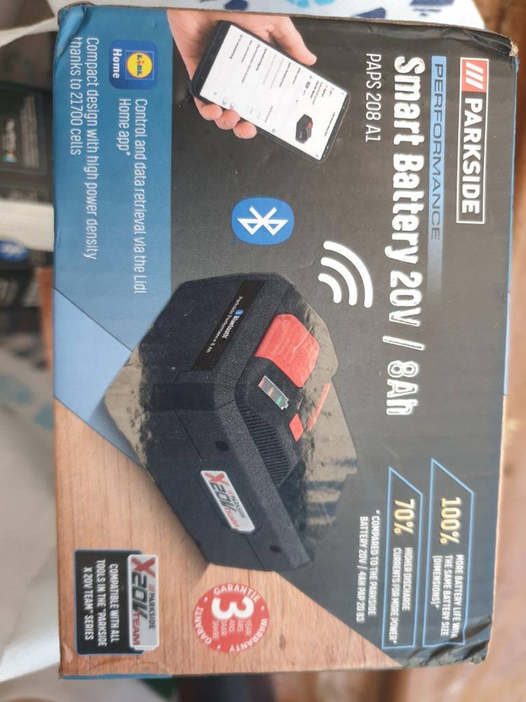 Parkside Smart Accu 20V/8Ah en 20V/4Ah (PAPS 208 A1), Ophalen of Verzenden, Nieuw