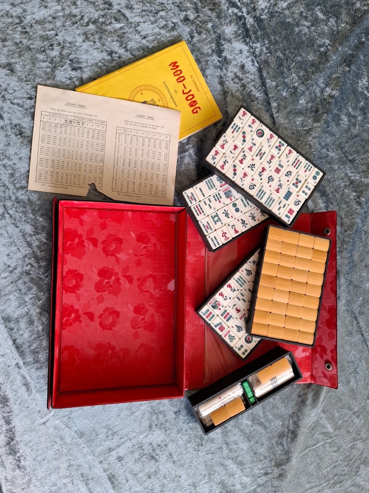 Antieke Chad Valley Mahjong Set (Bakeliet & Hout) – Vintage, Ophalen of Verzenden