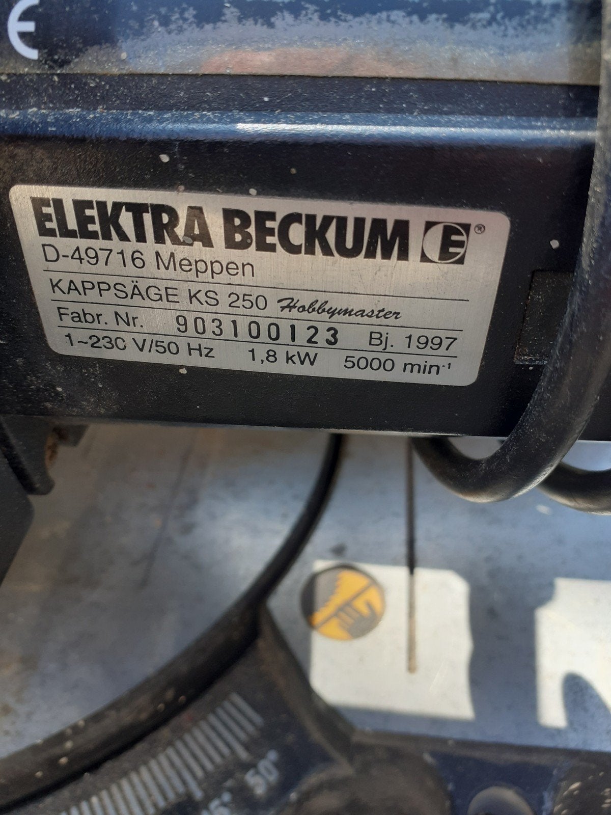 Elektra beckum afkortzaag, Ophalen of Verzenden, 1200 watt of meer, Afkortzaag, 70 mm of meer
