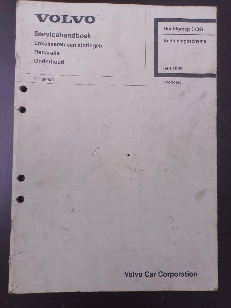 Volvo 940 dealer werkplaatsboek stroomschema's 1995, Boeken, Auto's | Boeken, Ophalen of Verzenden, Gelezen, Volvo