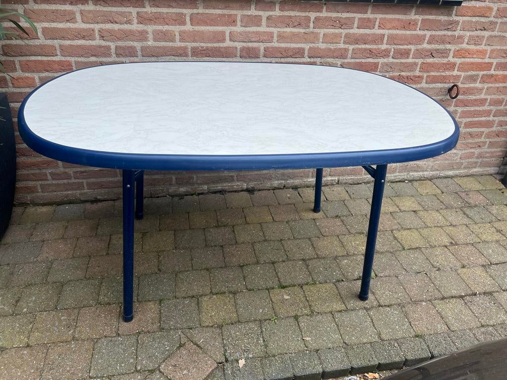 Tuin/kampeertafel, Tuin en Terras, Tuintafels, Ophalen, Gebruikt, Ovaal, Overige materialen