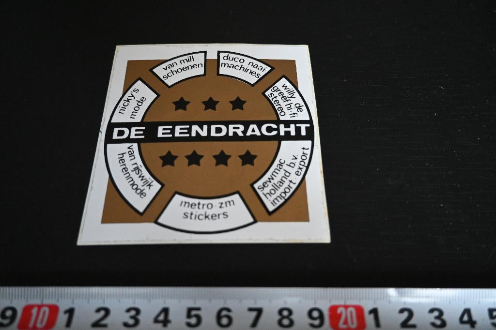 sticker DE EENDRACHT  ???, Verzamelen, Ophalen, Zo goed als nieuw