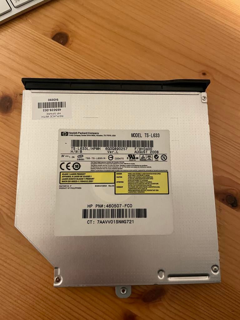 HP TS L633 Interne DVD Brander/Lezer, Intern, Gebruikt, Ophalen of Verzenden, Windows