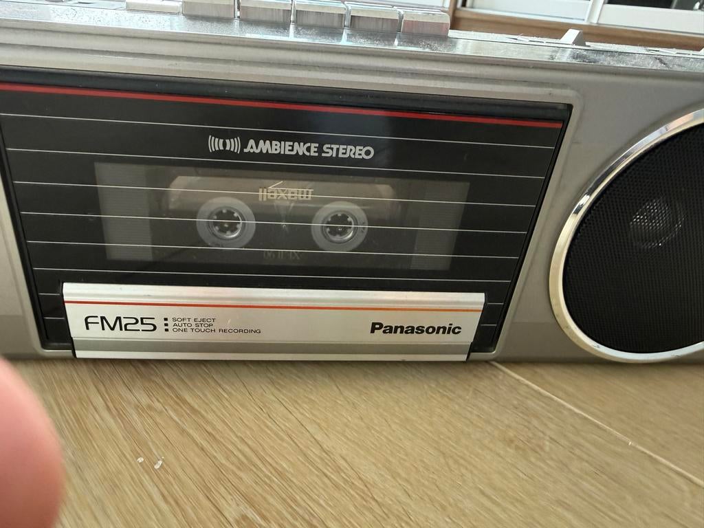 Vintage Panasonic Radio Cassette Speler FM25 - Ambiance Ster, Audio, Tv en Foto, Cassettedecks, Ophalen of Verzenden, Overige merken