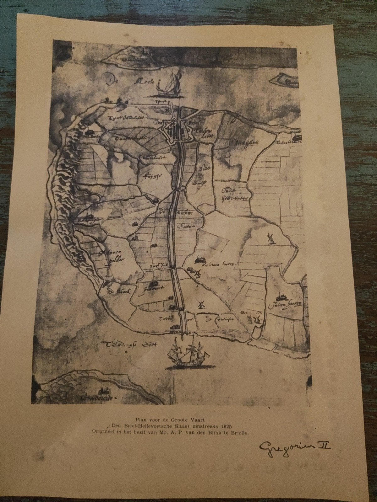 Historische kaart 'Plan voor de Groote Vaart' (1625), Boeken, Gelezen, Ophalen of Verzenden, Landkaart, 1800 tot 2000