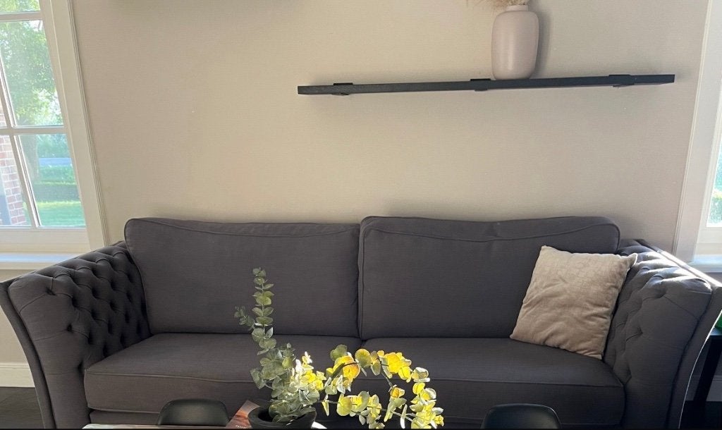 Olav bank + love seat + kloostertafel landelijk wonen, Ophalen of Verzenden, 75 tot 100 cm, Minder dan 150 cm