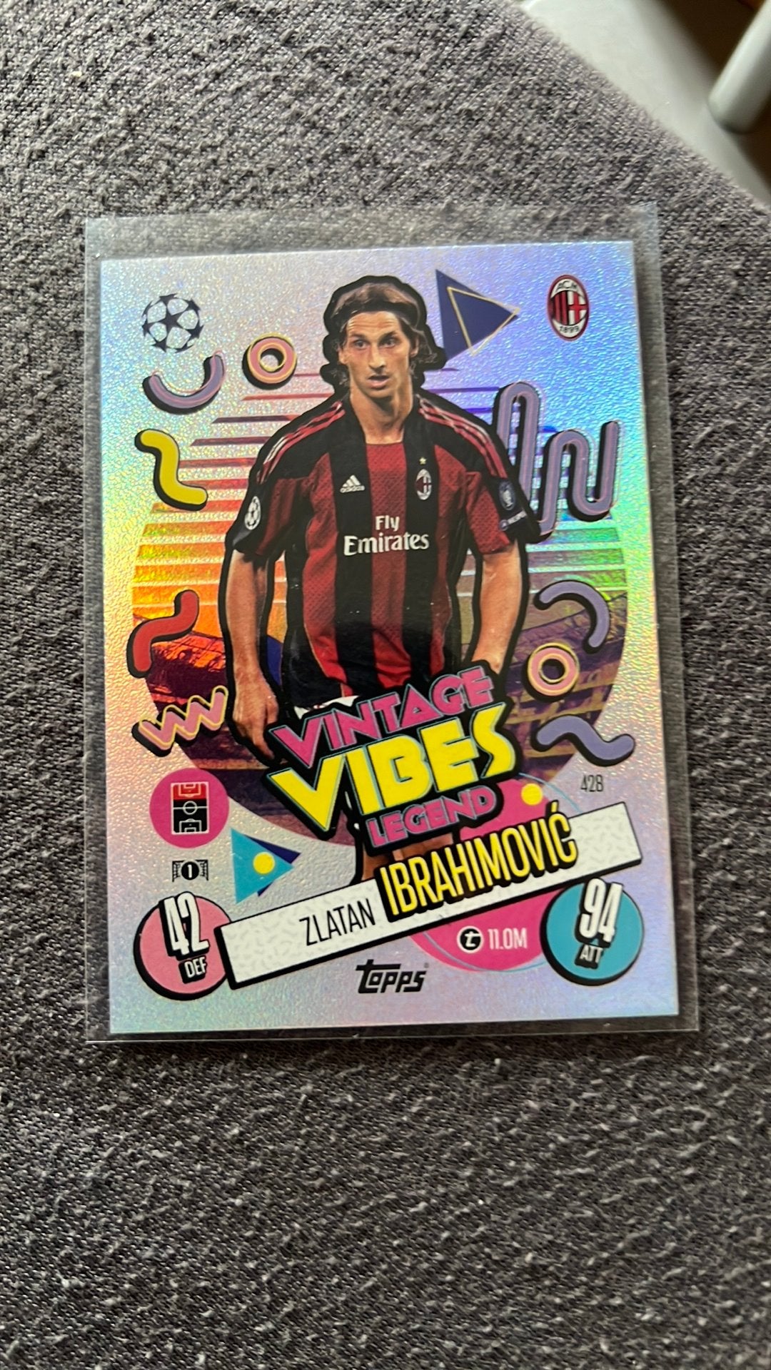 Zlatan Topps Match Attax, Ophalen of Verzenden, Zo goed als nieuw, Buitenlandse clubs, Spelerskaart