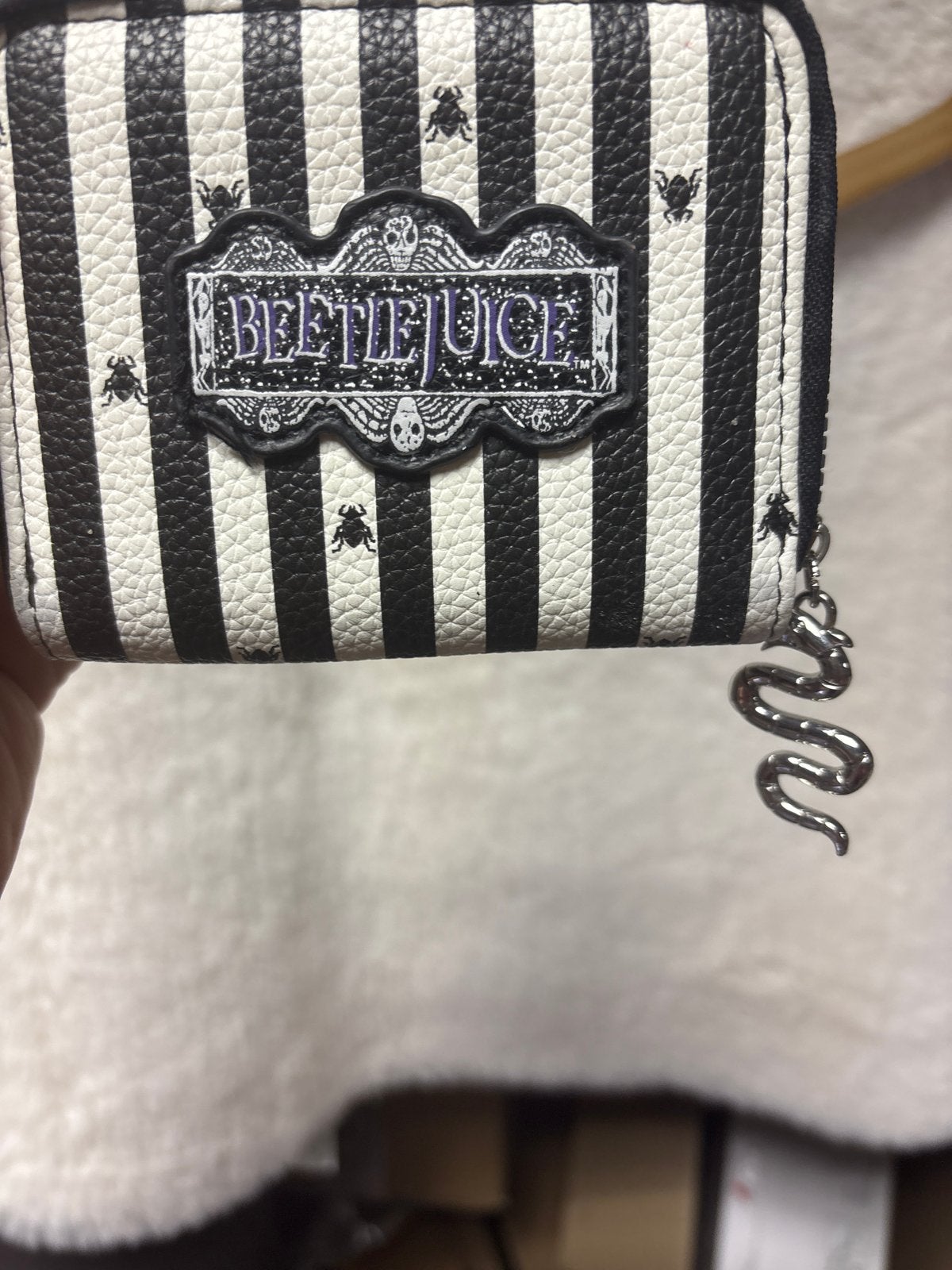 Beetlejuice portemonnee - zwart-wit gestreept, Ophalen of Verzenden, Zo goed als nieuw, Zwart, Overige merken