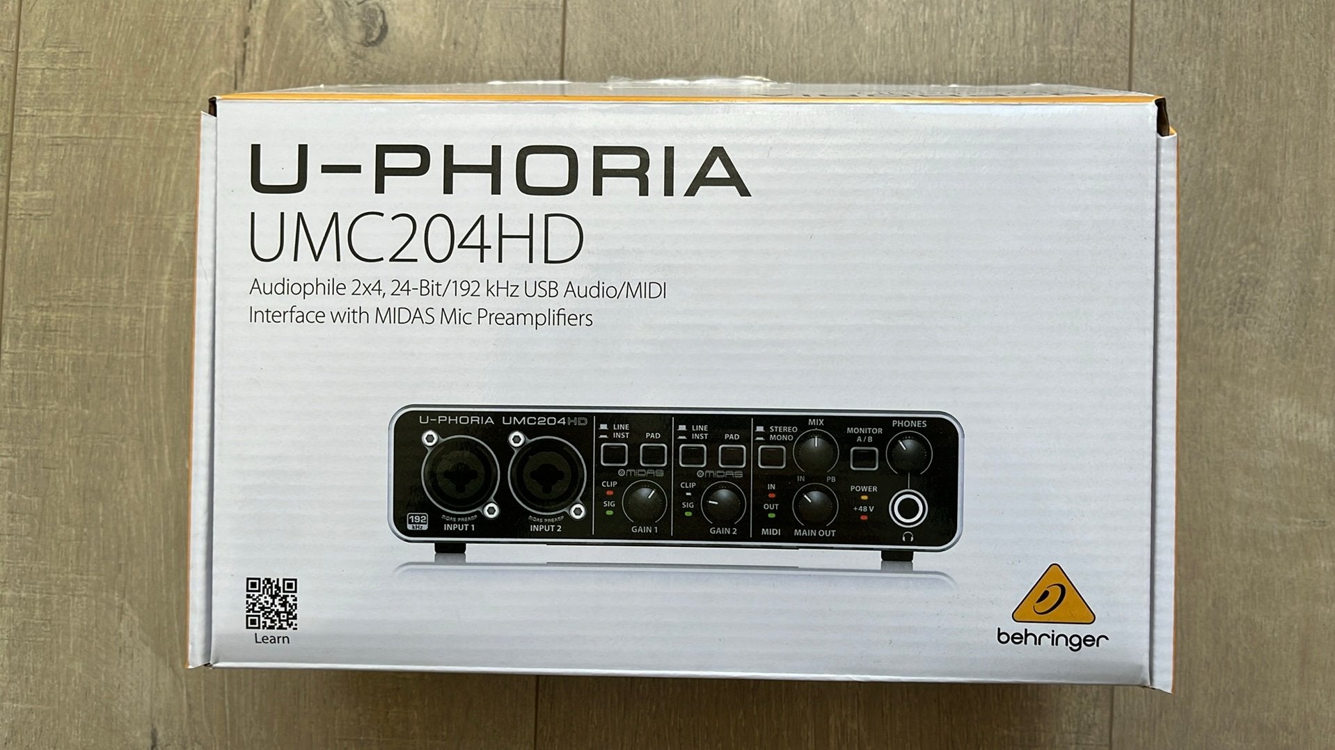 Behringer UMC204HD audio-interface, Muziek en Instrumenten, Ophalen of Verzenden, Zo goed als nieuw