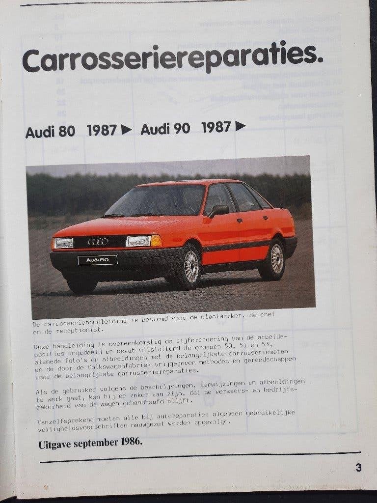 Audi 80 B3 dealer werkplaatsboek Carrosserie reparaties, Verzenden, Gelezen, Audi