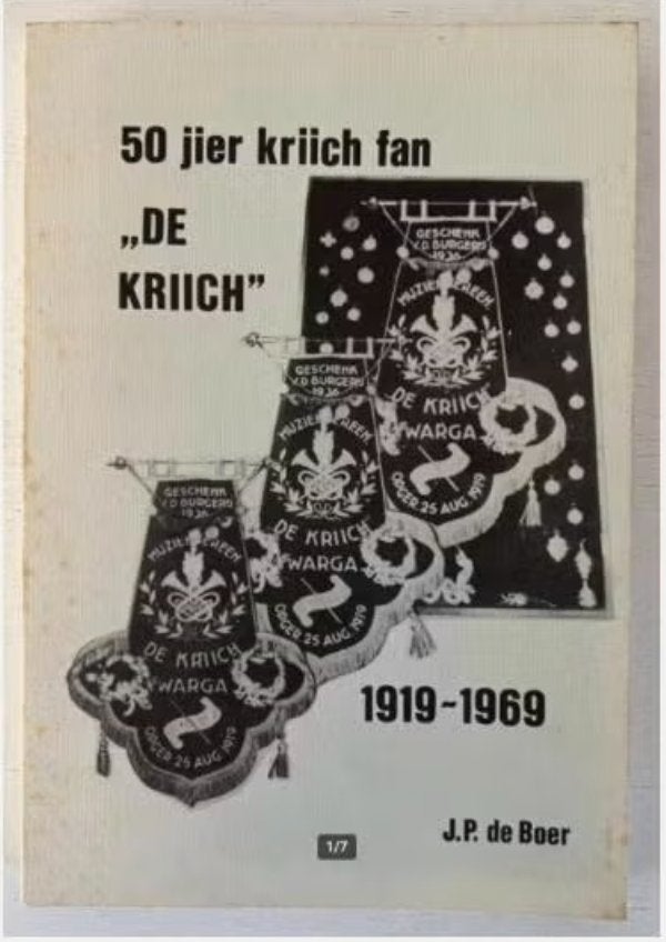 50 jier "De Kriich" 1919-1969 - J.P. de Boer (1982), Boeken, Ophalen of Verzenden, Gelezen