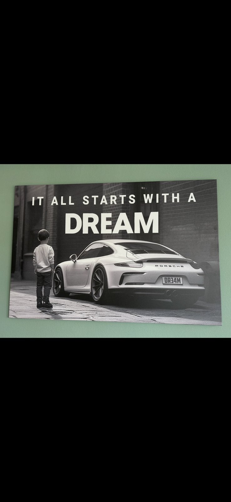Porsche canvas voor aan de muur, Ophalen, Nieuw, Minder dan 50 cm, Schilderij