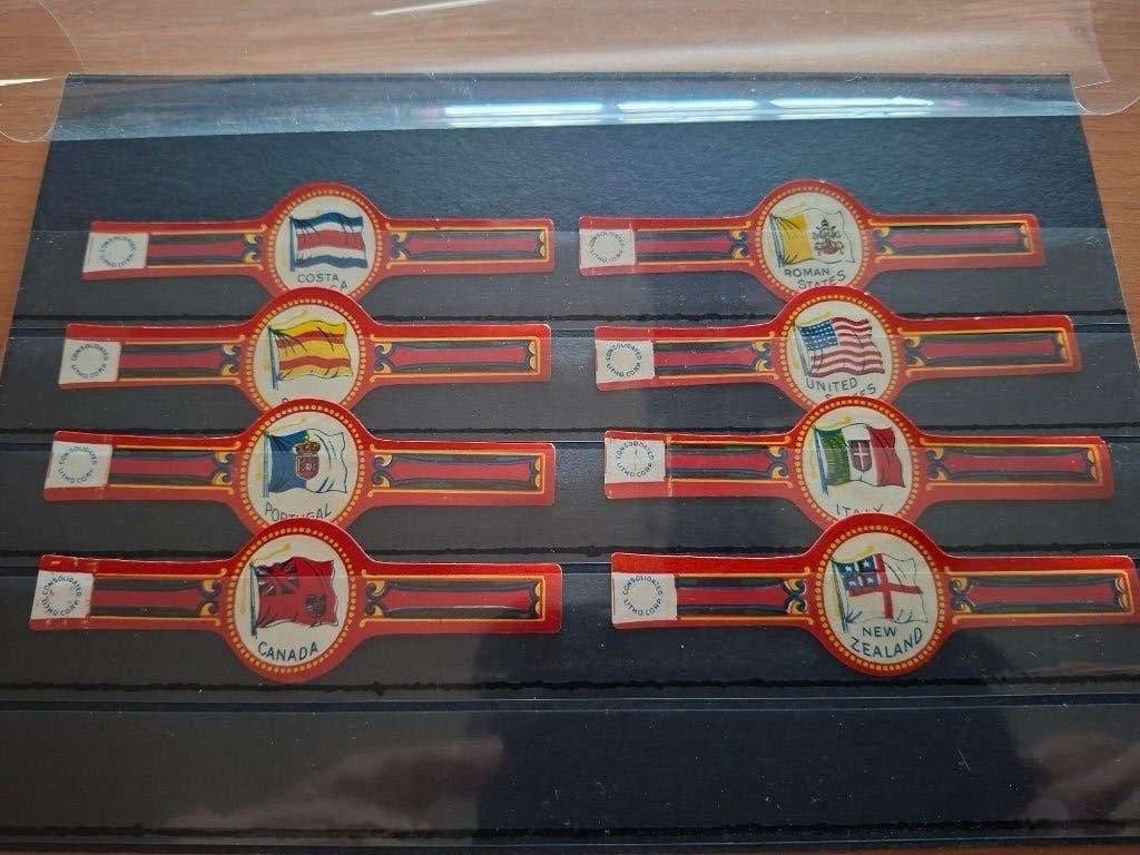 sigarenband vlag, Verzamelen, Rookartikelen, Aanstekers en Luciferdoosjes, Verzenden, Gebruikt, Sigarenbandjes