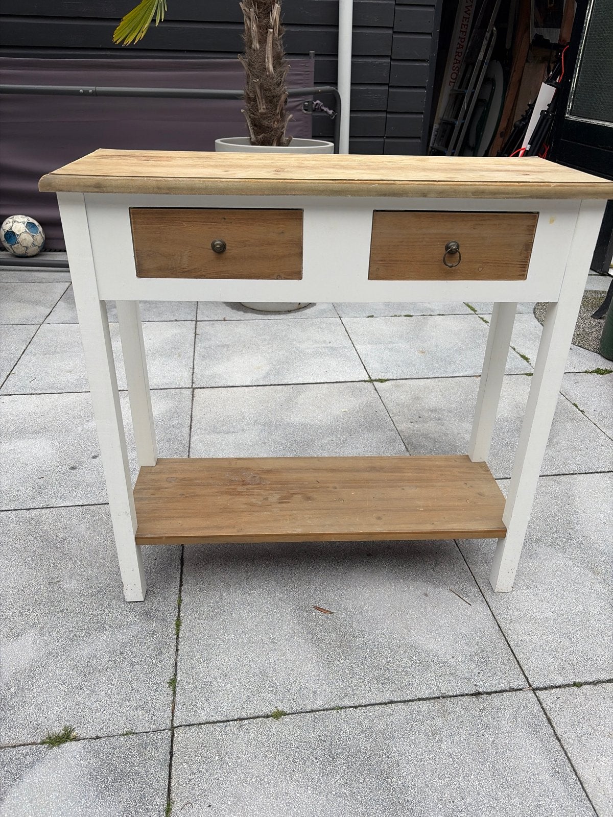 Sidetable / Console tafel met lades en plank, Ophalen, Gebruikt, 100 tot 150 cm, 50 tot 100 cm