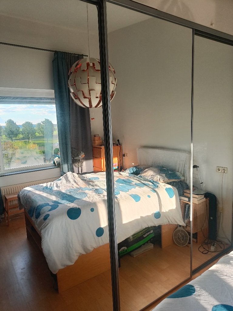 inbouw kast met spiegeldeuren 292x260, Huis en Inrichting, Kasten | Kledingkasten, Ophalen, Overige materialen, Met deur(en), Gebruikt