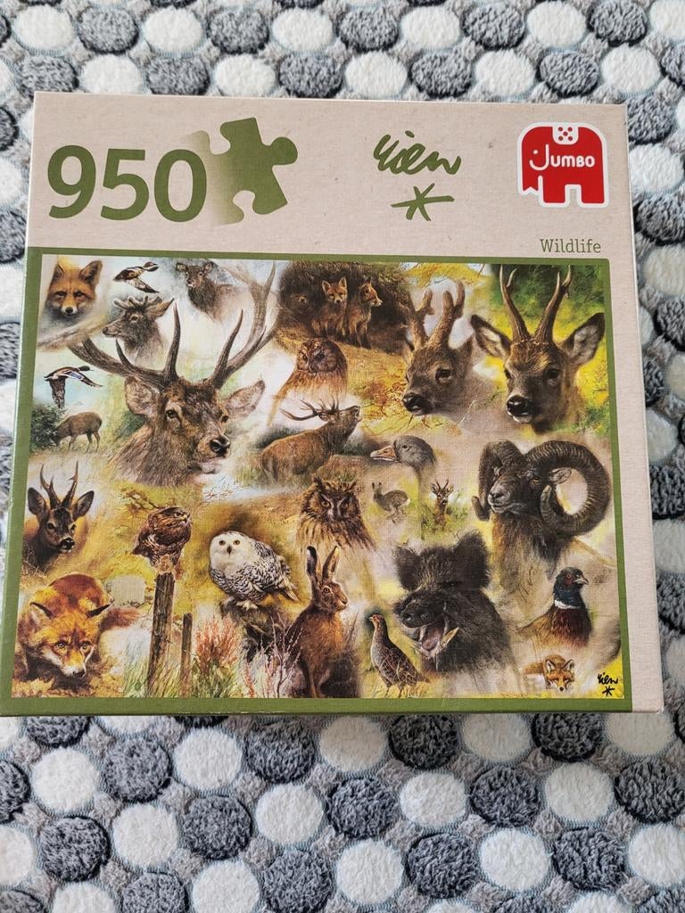 Jumbo Wildlife puzzel 950 stukjes Rien Poortvliet, Ophalen of Verzenden, 500 t/m 1500 stukjes, Zo goed als nieuw, Legpuzzel