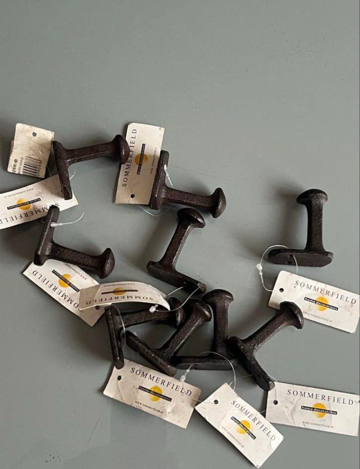 Set van 12 Sommerfield gietijzeren wandhaken, Wandhaken, Nieuw, Ophalen of Verzenden, Minder dan 100 cm