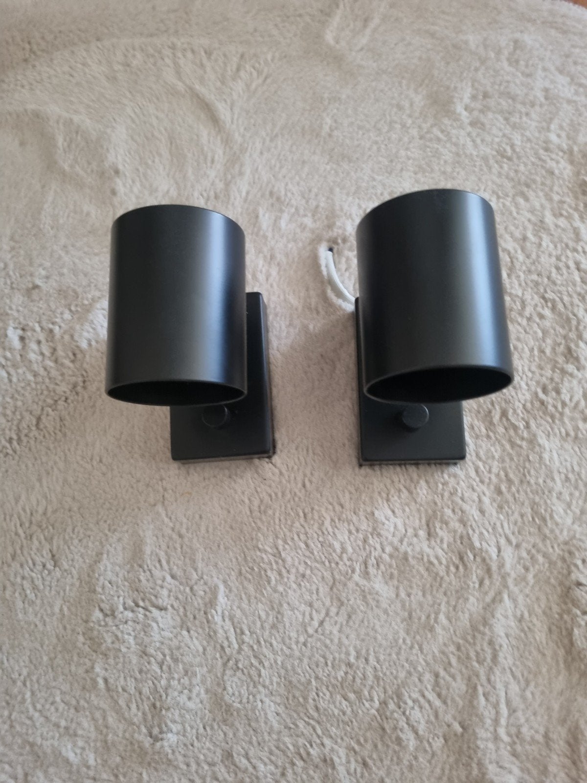 2x IKEA NYMANE wandspot zwart (excl. lichtbron), Ophalen of Verzenden