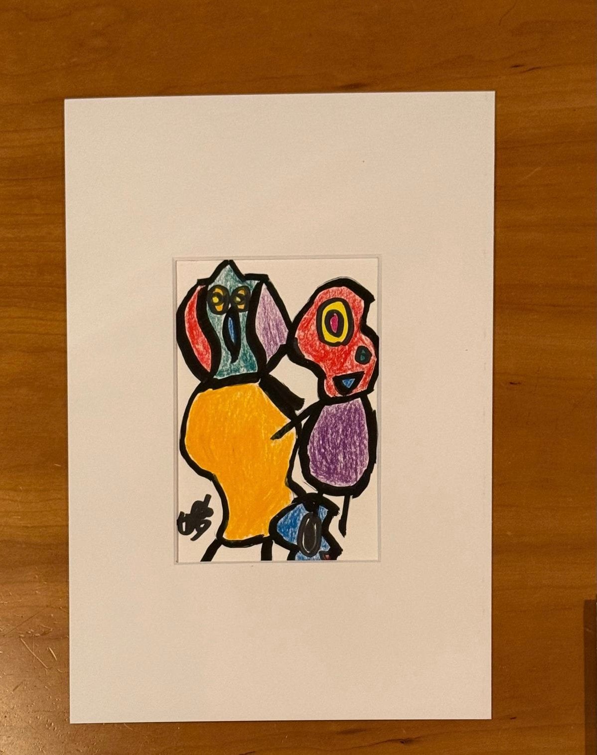 The Dancing Men Abstract art Abstracte kunst, Ophalen of Verzenden