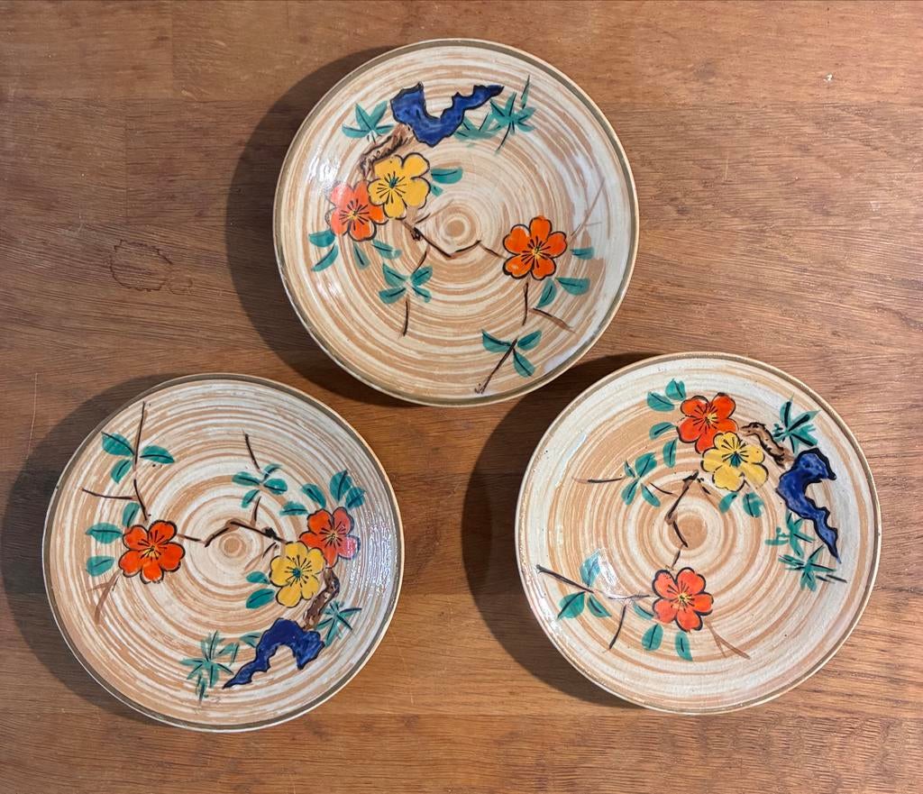 Set van 3 antieke Japanse Satsuma schaaltjes, Ophalen of Verzenden