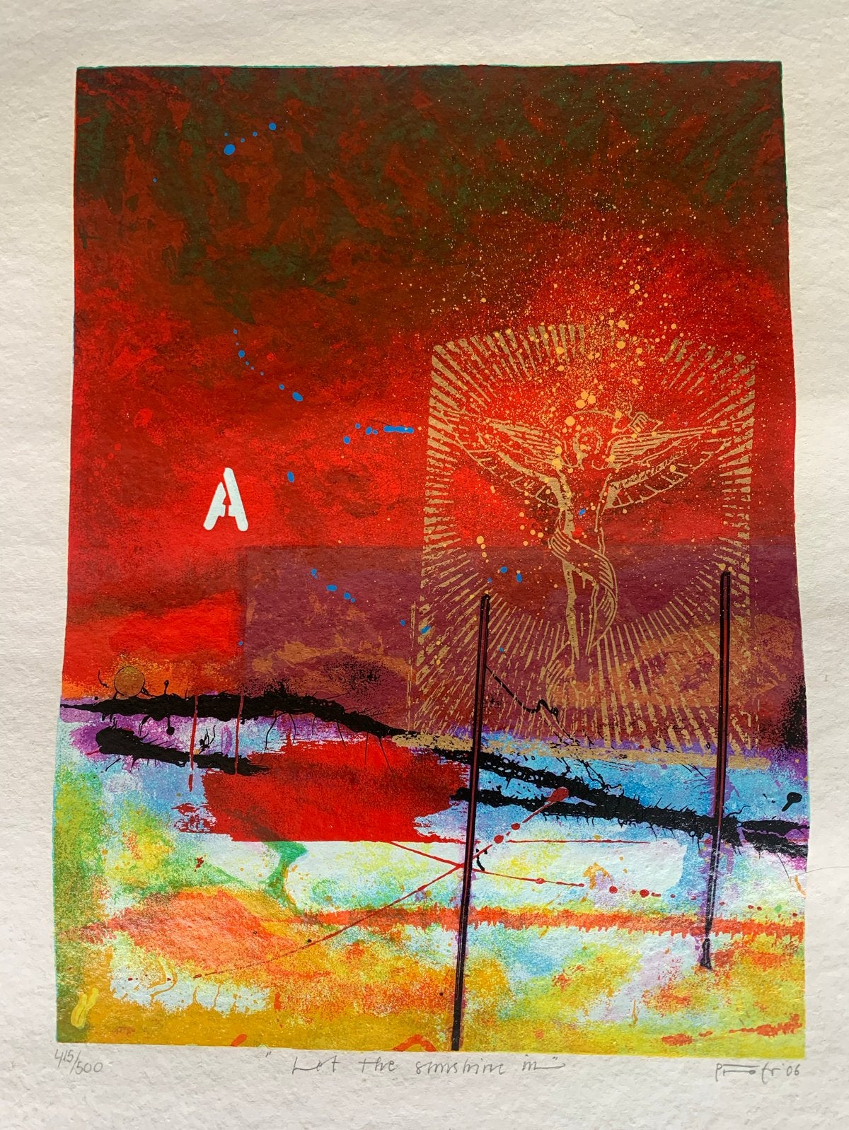 Abstracte Giclée 'Let the sunshine in' - Gesigneerd & Genumm, Antiek en Kunst, Kunst | Litho's en Zeefdrukken, Abstract, Ophalen of Verzenden