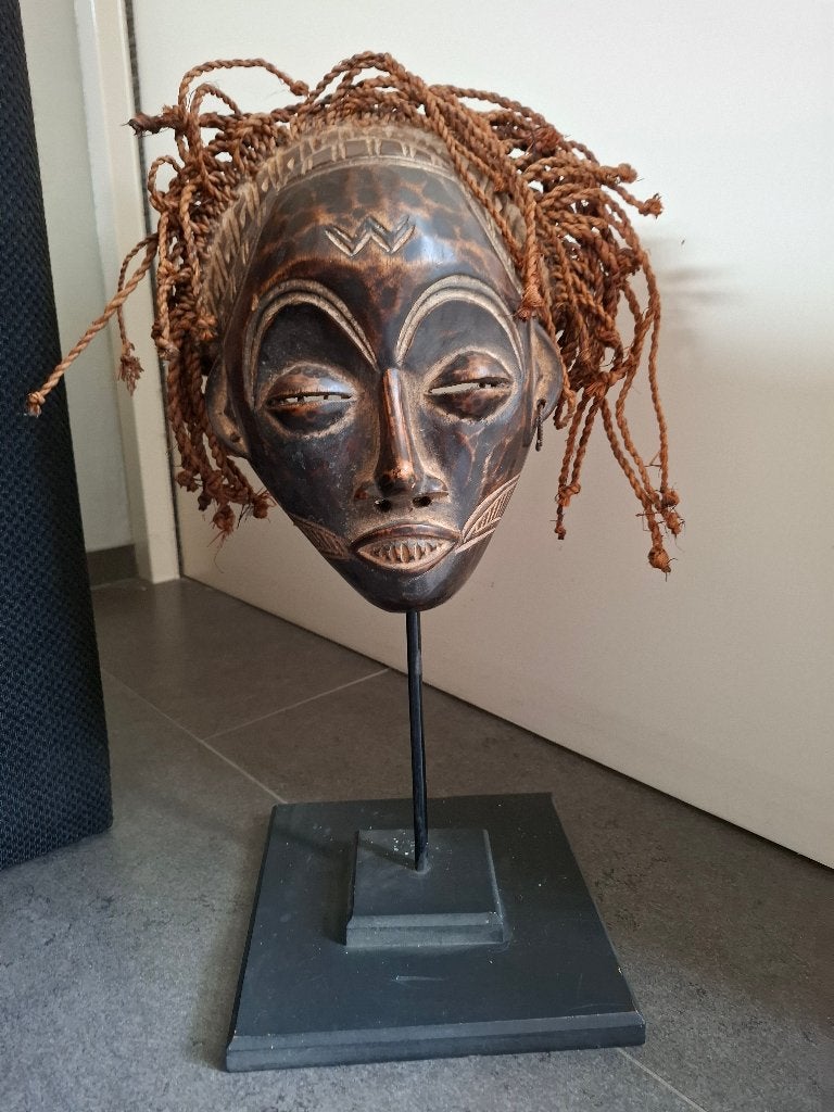 MASKER UIT ZUID AFRIKA OP STANDAARD, Antiek en Kunst, Kunst | Niet-Westerse kunst, Ophalen of Verzenden