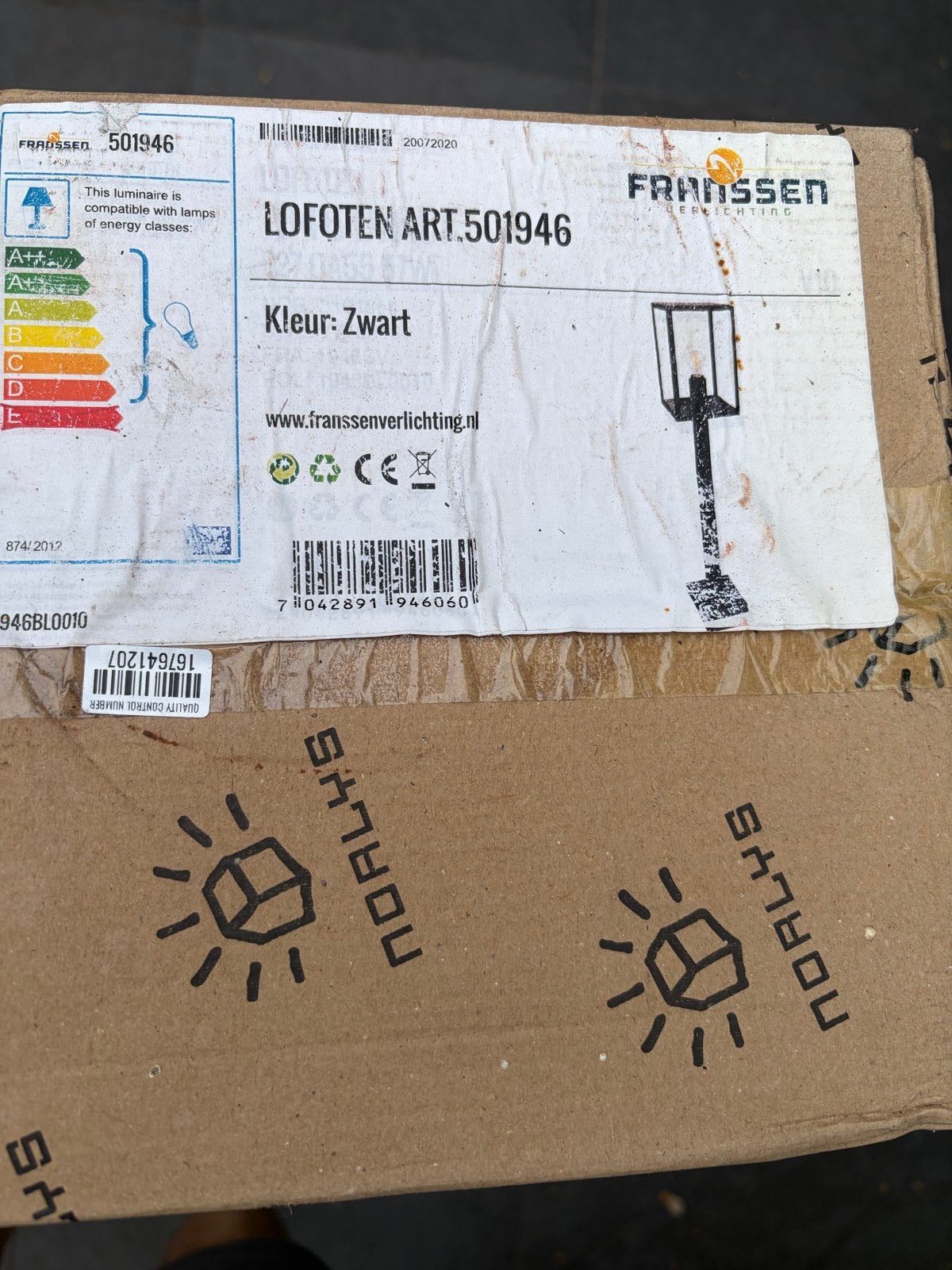 Franssen Lofoten Buitenlamp Zwart - Nieuw in doos, Ophalen, Nieuw, Zwart, Overige merken