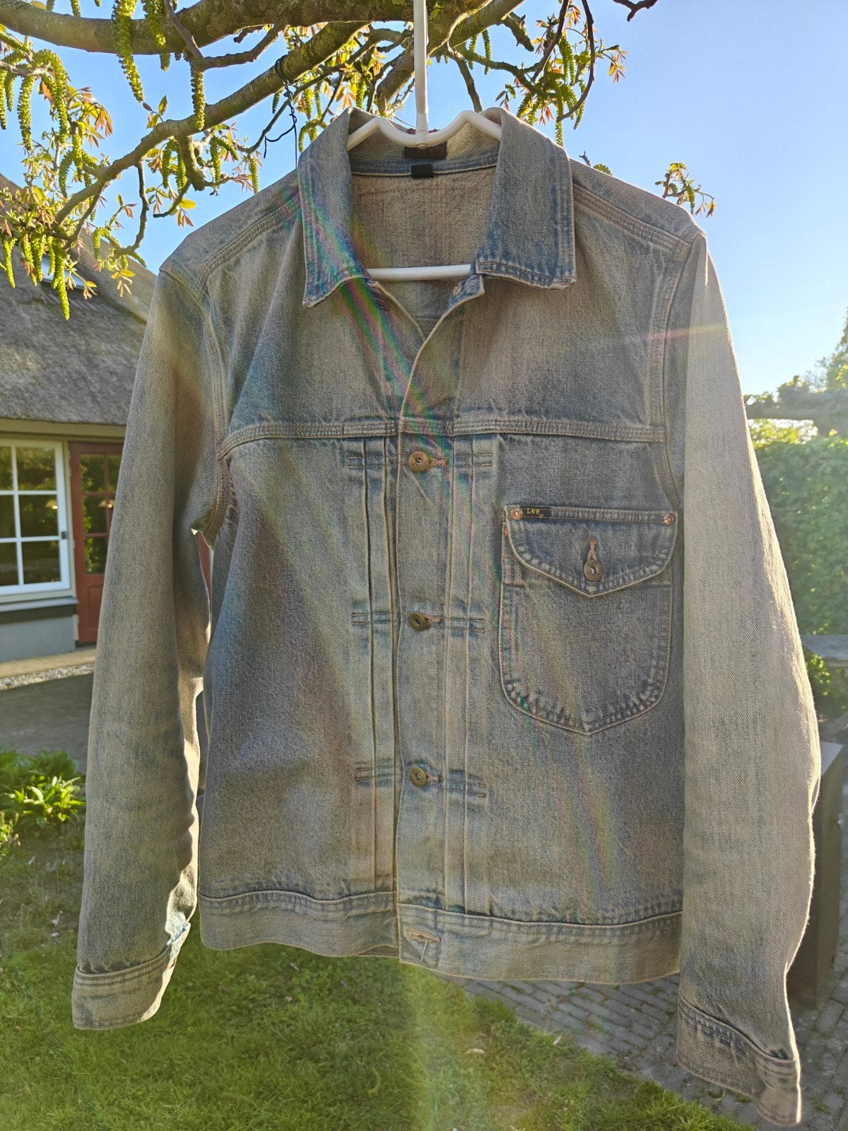 Lee 101 Selvedge Kaihara Denim Trucker Jacket Maat M, Ophalen of Verzenden, Zo goed als nieuw, Lee, Maat 48/50 (M)