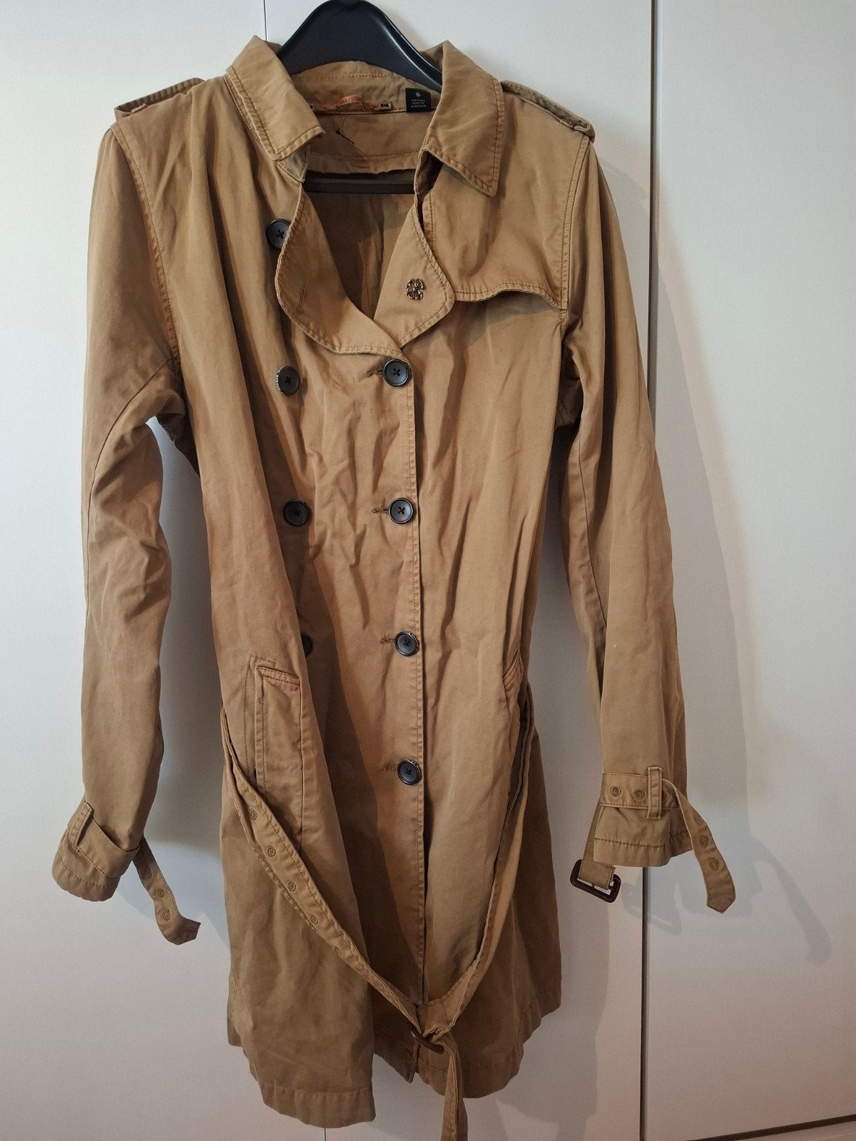 Vintage Scotch & Soda beige trenchcoat M, Ophalen, Gedragen, Maat 38/40 (M), Beige
