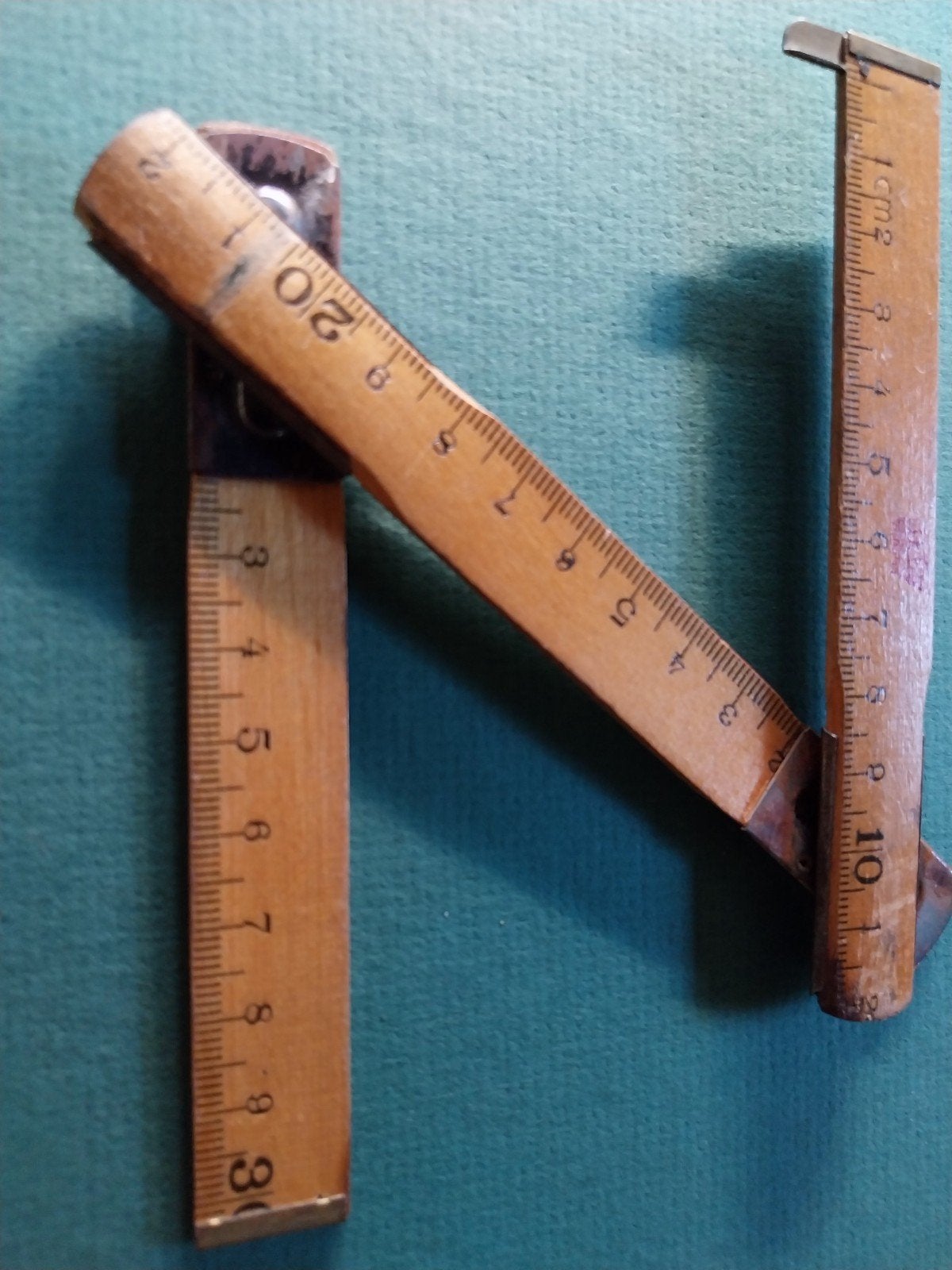 Vintage houten duimstok van SIAB, Zweden, Ophalen of Verzenden