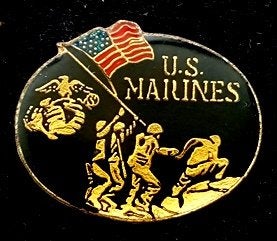 U.S. Marines pin- ovaal, Verzenden, Nieuw, Stad of Land, Speldje of Pin