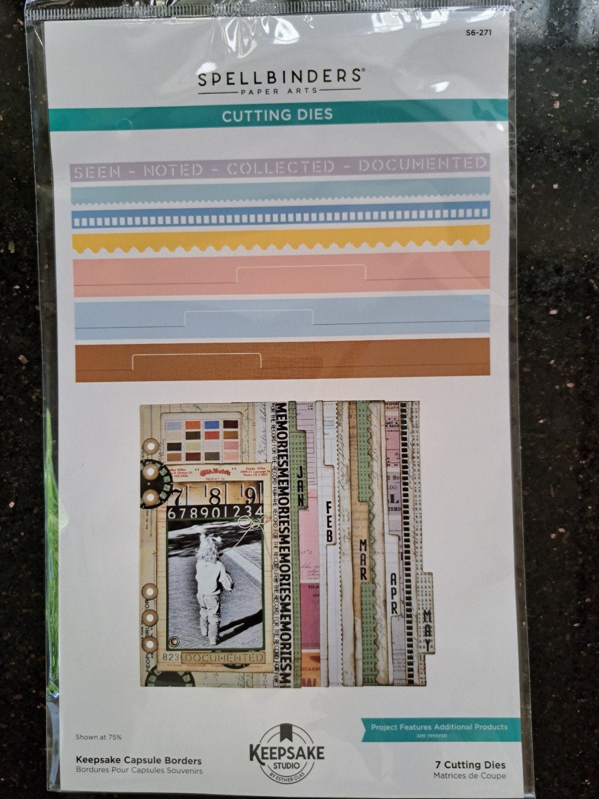 SPELLBINDERS ESTHER GLAS KEEPSAKE CUTTING DIES BORDERS 
verz, Hobby en Vrije tijd, Ophalen of Verzenden, Zo goed als nieuw, Frame of Mal