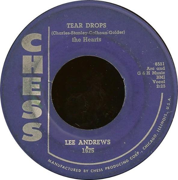 Lee Andrews & the Hearts - Teardrops (Single), Cd's en Dvd's, Vinyl Singles, Gebruikt, Voor 1960, 7 inch, Single