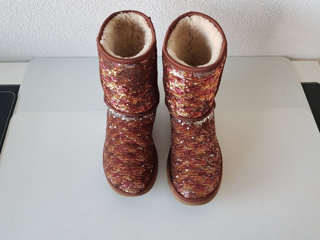 <>  Ugg MAAT 36 Sn 1002766 / brons kleurige laarzen Sparkle, Overige kleuren, Verzenden, Lage of Enkellaarzen, Ugg / UGG