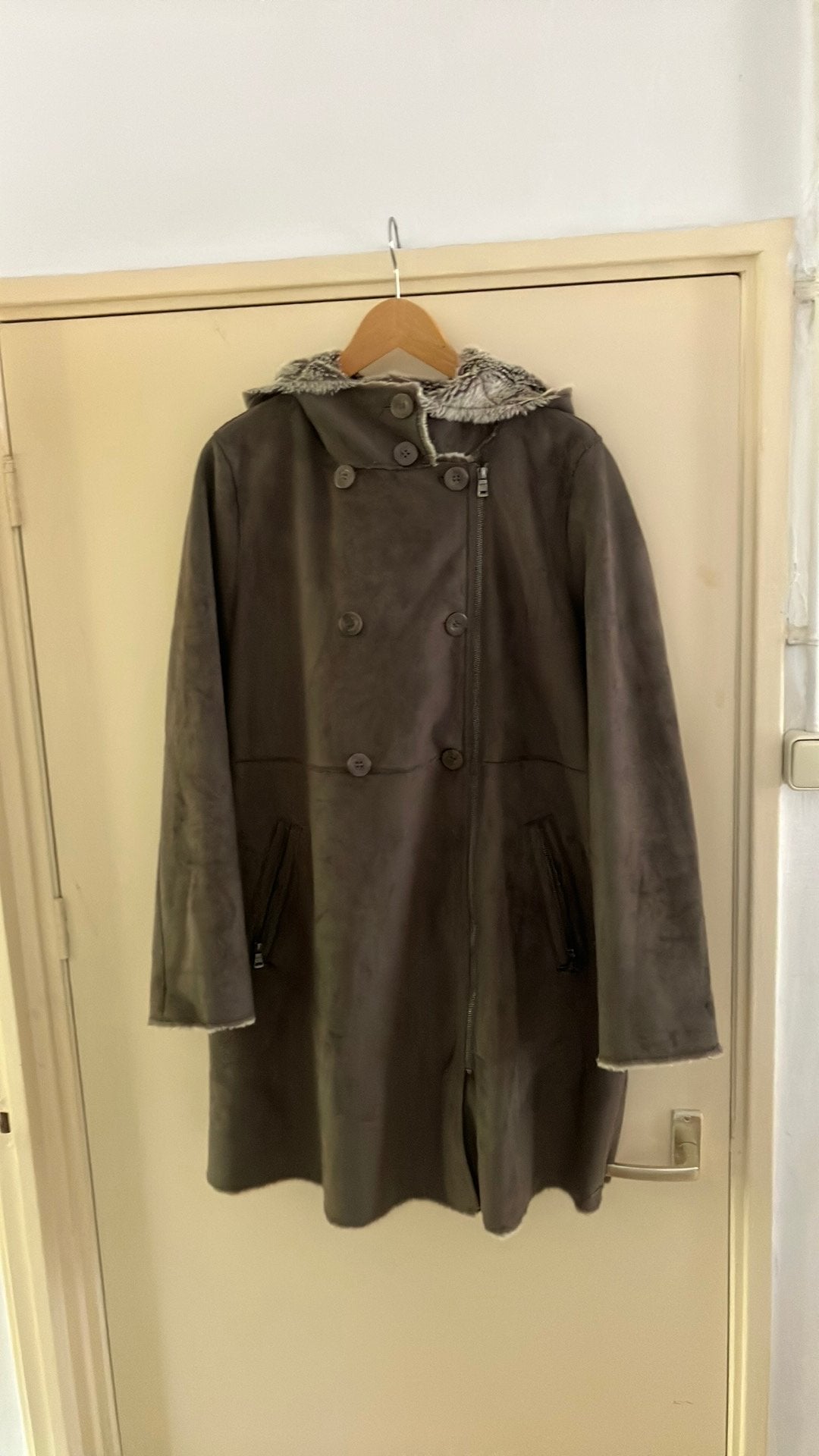 Rino & pelle grijze damesjas, Kleding | Dames, Ophalen, Zo goed als nieuw, Maat 42/44 (L), Grijs