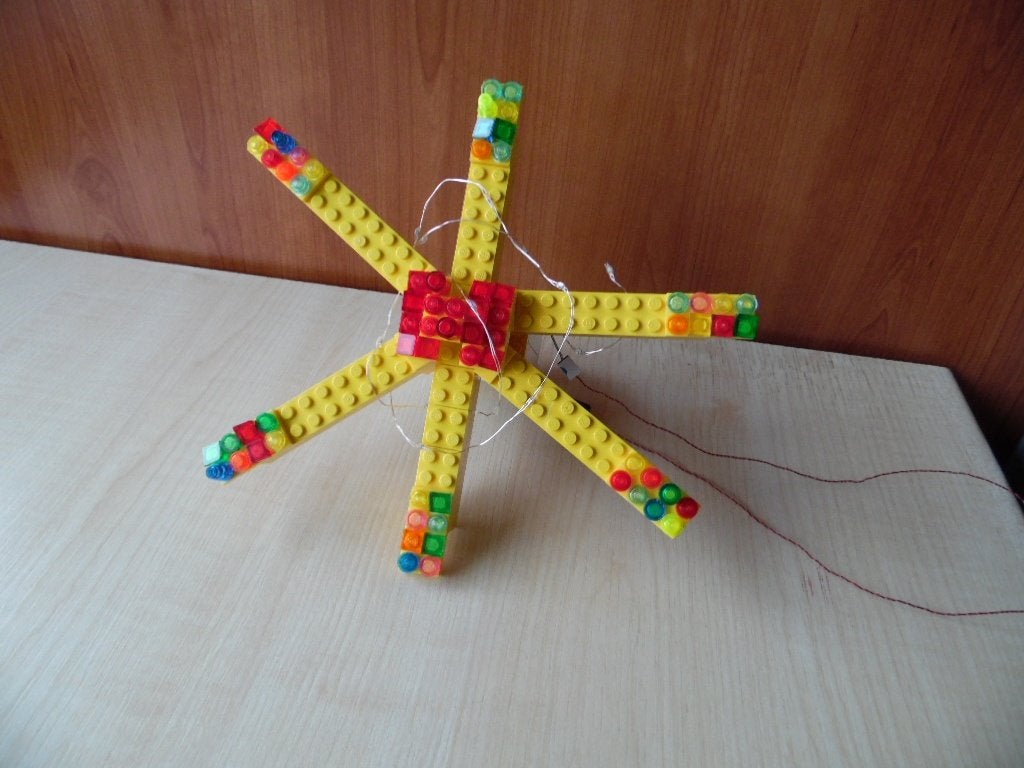 Lego Kerst Ster piek met verlichting voor in de boom, Ophalen of Verzenden, Zo goed als nieuw
