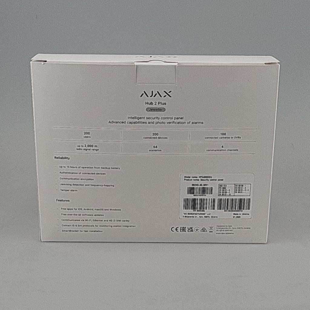 Ajax Hub 2 Plus Wit | Nieuw, Flex Ltd., Nieuw, https://flex.com/contact-us, Nobelstraat 10, 5807 GA Oostrum LB, Limburg, Nederland