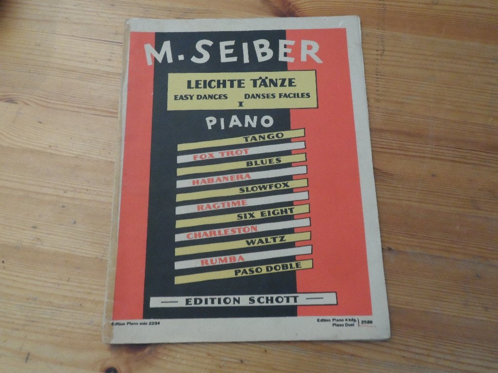 Seiber - leichte tanze 1 en 2, Gebruikt, Ophalen of Verzenden, Artiest of Componist, Piano