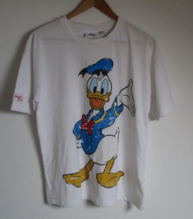 Nr.43: T-shirt Shirtje van Disney Donald Duck wit maat M, Kleding | Heren, Maat 48/50 (M), Wit, Ophalen of Verzenden, Zo goed als nieuw