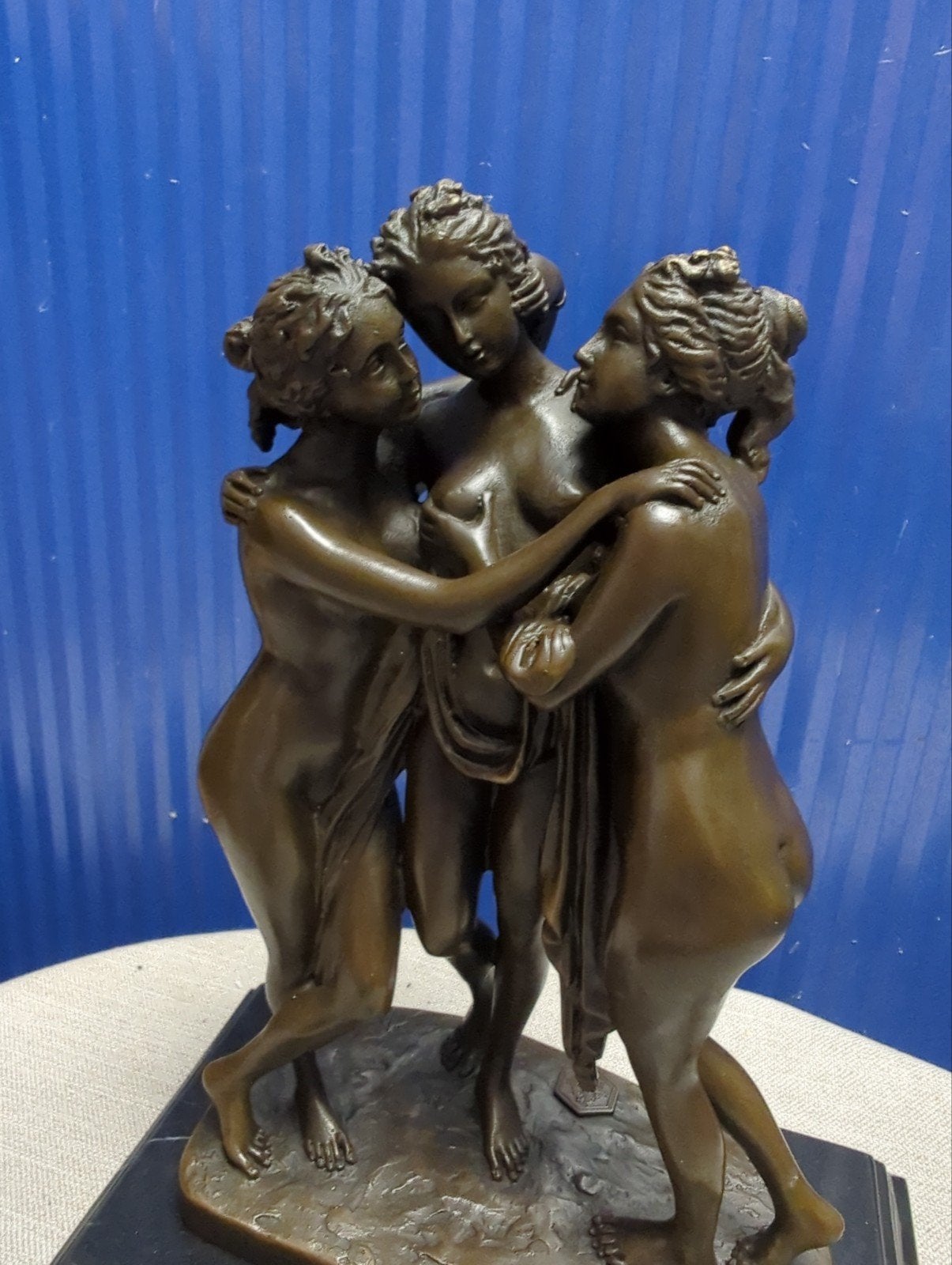 Bronzen beeld 'De Drie Gratiën' naar Canova, Ophalen of Verzenden