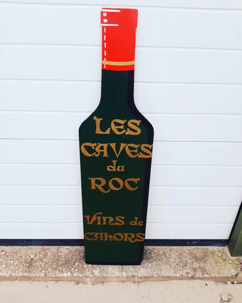 Origineel reclamebord van een wijnfles(komt uit Frankrijk)🍷, Reclamebord, Gebruikt, ., Ophalen of Verzenden