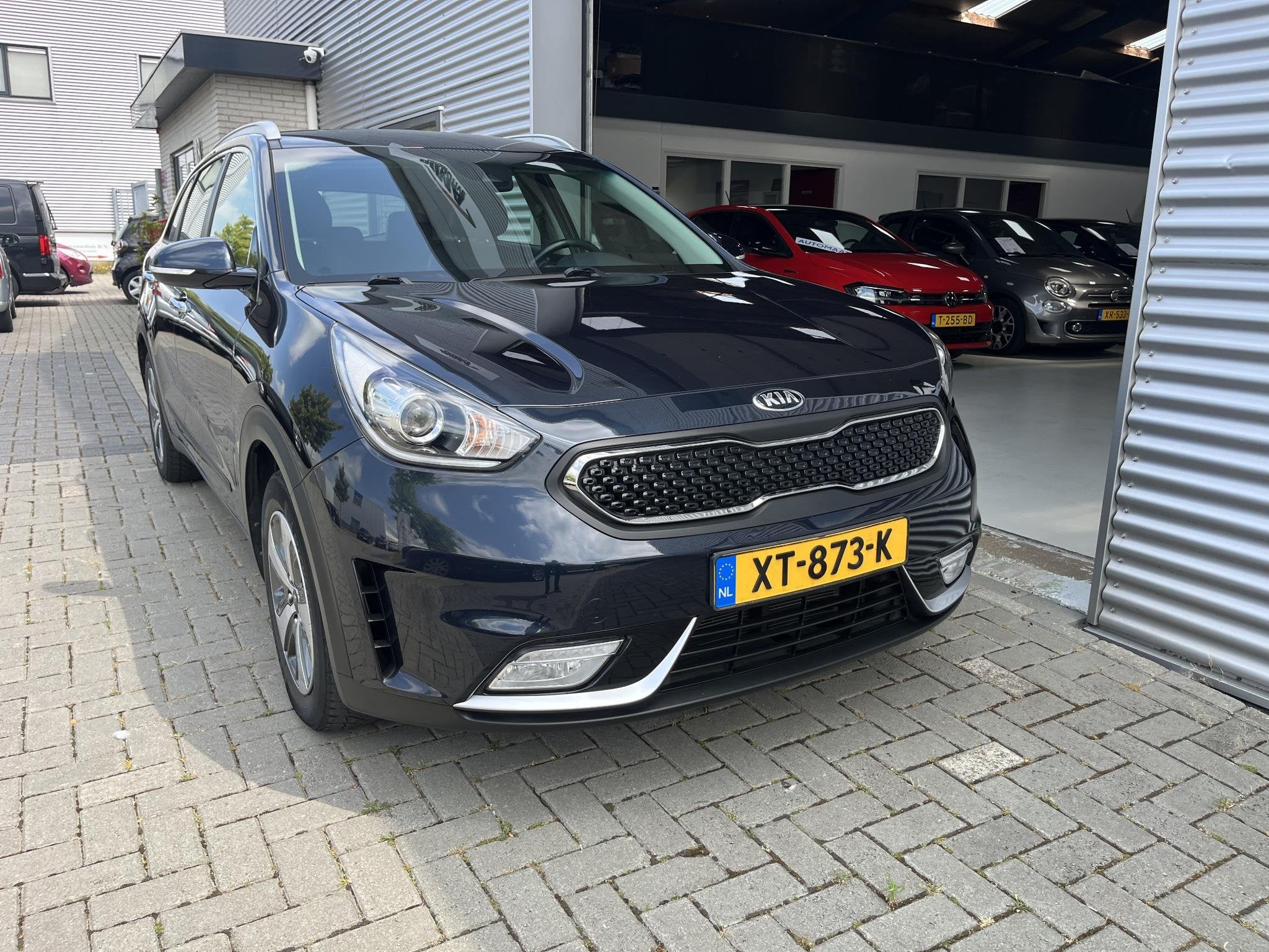 Kia Niro 1.6 GDi Hybrid DynamicLine / Trekhaak / Car-Play, Auto's, Kia, Gebruikt, Euro 6, 2 kWh, Blauw