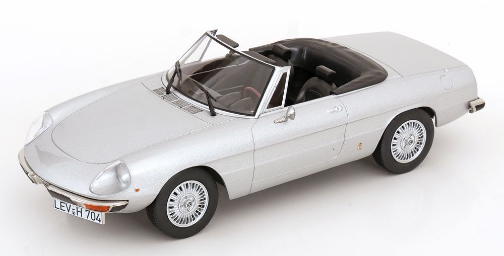 1:18 Alfa Romeo 2000 Spider incl.softtop - 1973 -Zilvergrijs, Auto, ., Norev, Ophalen of Verzenden