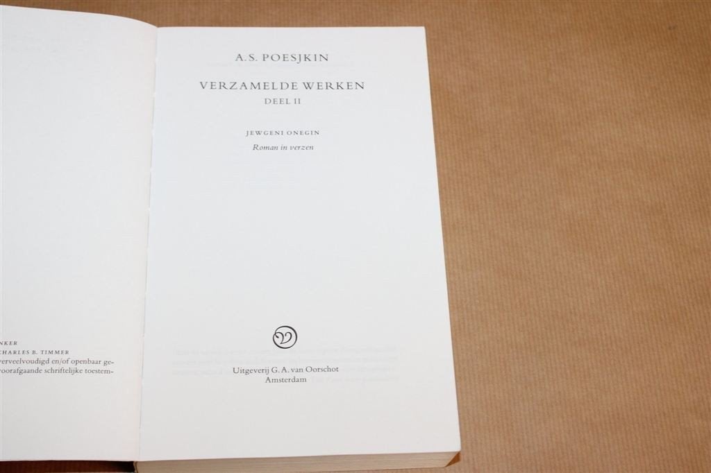 Jewgeni Onegin — Poesjkin Russische Bibliotheek 1e dr 1989, Ophalen of Verzenden, Gelezen