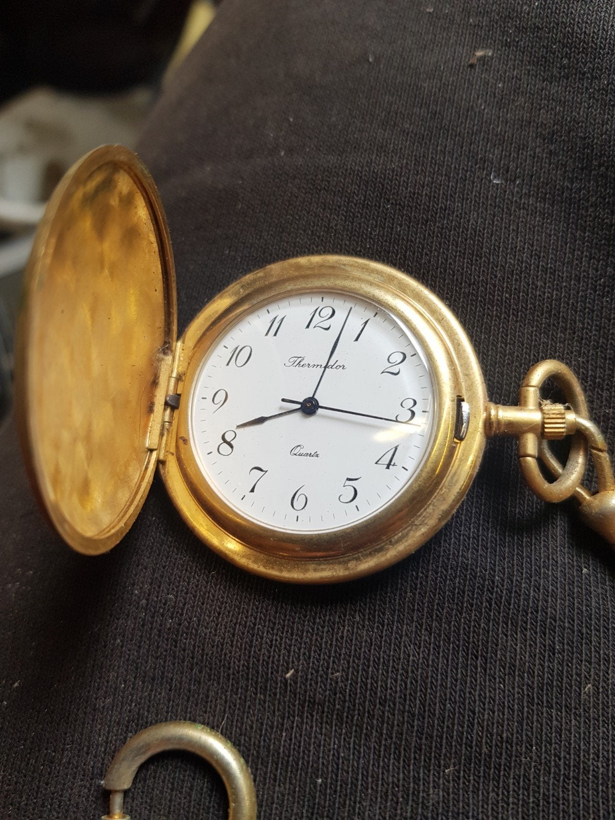 Mooie oude zakhorloge merk thermidor quarts, Ophalen, Staal, Overige merken